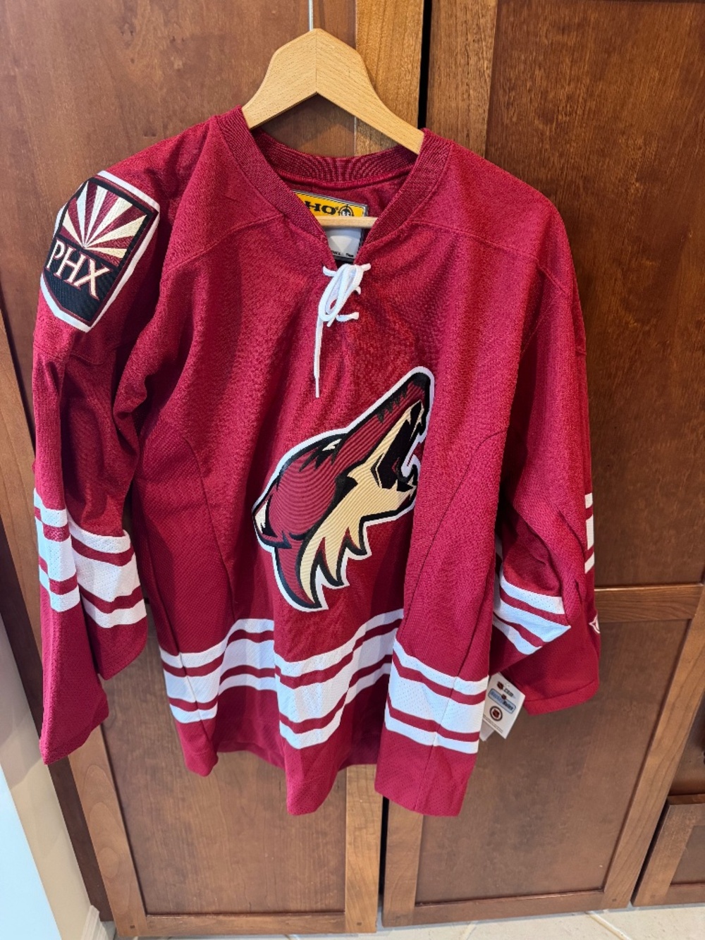 Vintage KOHO Phoenix Coyotes NHL Hockey Team Sedona Red Blank Jersey Mens M New